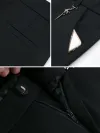 Mom's pants: Spring and autumn, middle-aged women, casual pants for outerwear, women's high-waisted stretch suit pants, loose, large-sized straight pants details Picture